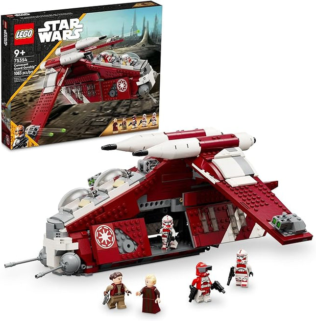 LEGO Star Wars: The Clone Wars Coruscant Guard Gunship 75354 Buildable Star Wars Toy for 9 Year Olds, Gift Idea for Fans Including Chancellor Palpatine, Padme and 3 Clone Trooper Minifigures