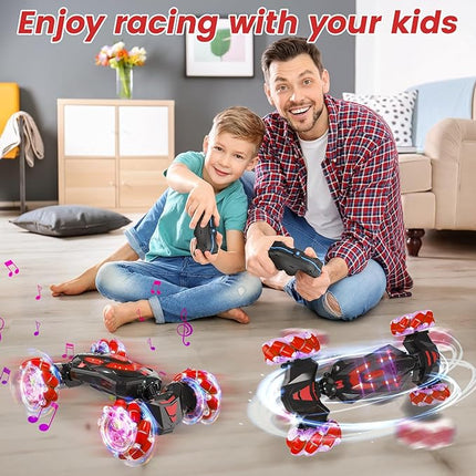 Gesture Sensing RC Stunt Car,Remote Control Car Toys for Ages 5-13,Drift Cars with Lights Music,4WD 360° Spins All Terrains Kids Toys RC Cars, 8-12 Best Birthday Gift for Kids