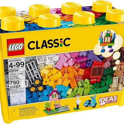 LEGO Classic Large Creative Brick Box 10698 Building Toy Set, Toy Storage Solution for Home or Classrooms, Interactive Building Toy for Kids, Boys, and Girls