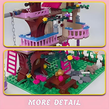 Dream Tree House Friends Building Set Friends Construction Educational Toy 504 Pieces Gifts for Girls Teens Kids Adults Ages 6+