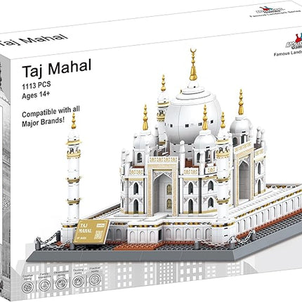 Apostrophe Games Taj Mahal Building Block Set (1,113 Pieces) India's Taj Mahal Famous Landmark Series Model for Kids and Adults