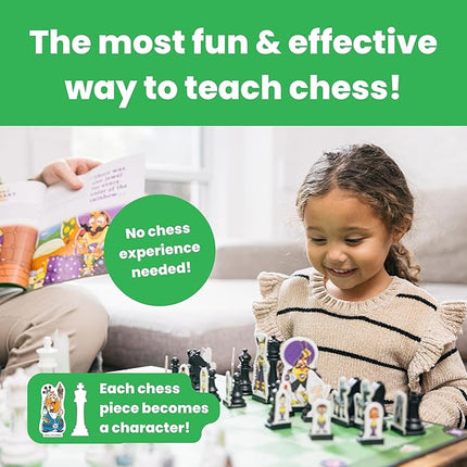 Story Time Chess - Chess Sets for Kids, Kids Chess Set, Chess Game Toddlers, Learning Games for Kids, Chess Sets for Boys & Girls