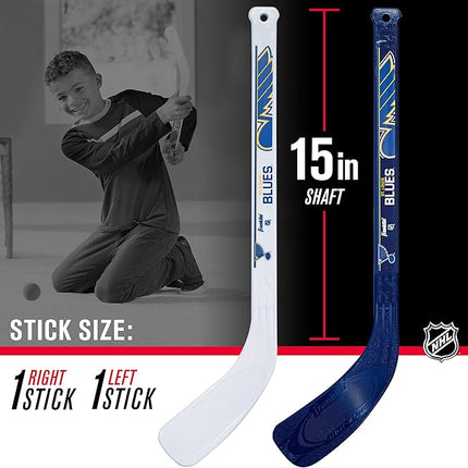 Franklin Sports NHL Mini Hockey Set - Kids Indoor Knee Hockey Goal, Ball, + 2 Stick Combo - Youth Team Indoor Toy Set - Official - Ages 3+