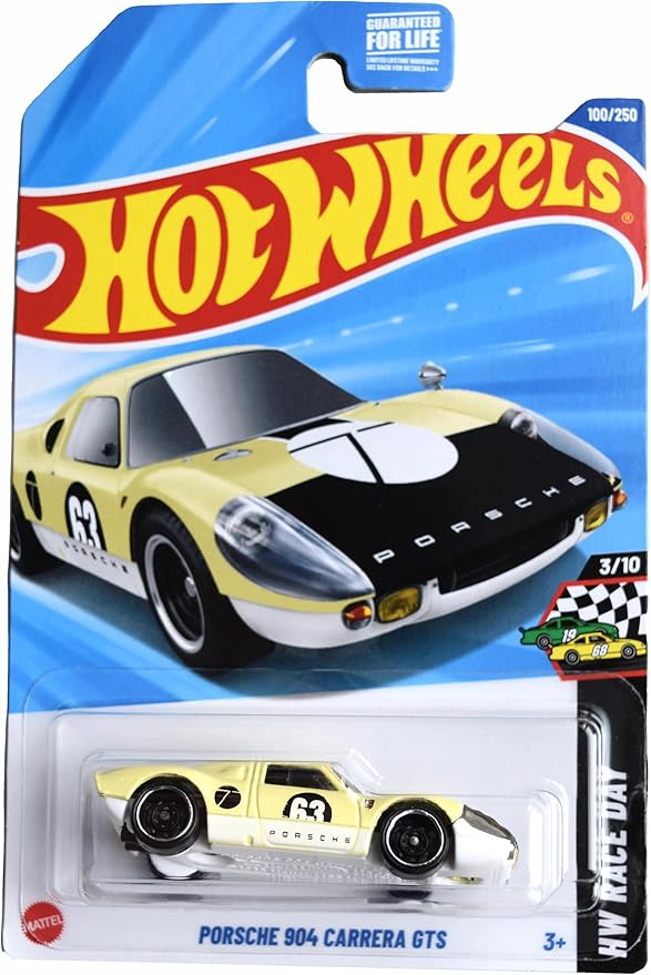Hot Wheels Porsche 904 Carrera GTS, HW Race Day 3/10 [Yellow] 100/250