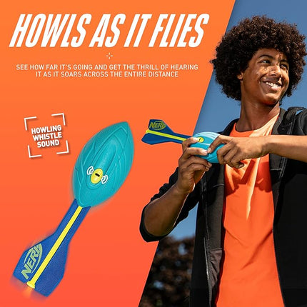 Nerf Vortex Aero Howler Neon Foam Ball, Classic Long-Distance Football, Flight-Optimizing Tail, Whistling Sound, Indoor & Outdoor Fun (Amazon Exclusive)