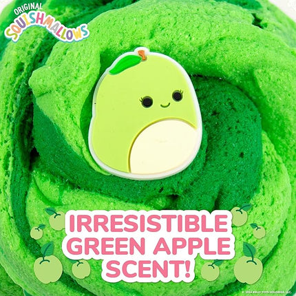 Original Squishmallows Ashley The Apple Premium Cloud Slime, Green Apple Scent, 8 oz. Jar Storage Container with Figurine Topper, Rubber Charm, Goodie Bags Stuffers, Kids Party Favors, Sensory Toys