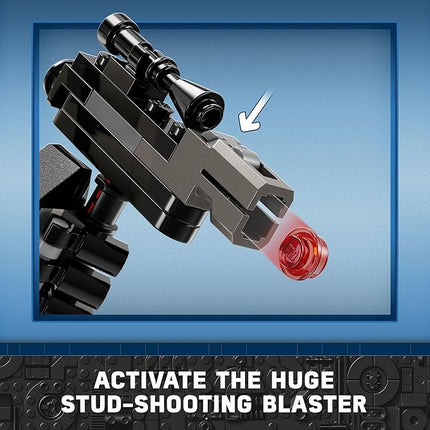 LEGO Star Wars Stormtrooper Mech 75370 Star Wars Collectible for Kids, this Buildable Star Wars Action Figure Features a Cockpit, Buildable Blaster and Iconic Imperial Stormtrooper Minifigure