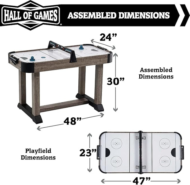 Hall of Games Air Hockey Table, Indoor Arcade Gaming Sets with Electronic Score Systems, Perfect for Family Game Rooms