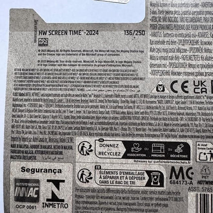 Hot Wheels Minecart Skeleton Diecast Car, HW Screen Time, 1:64 Scale, 146/250