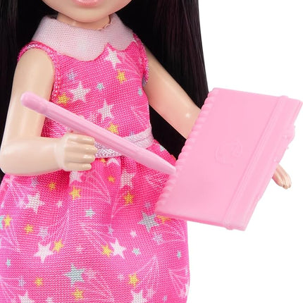 Barbie Toy Set, Chelsea Can Be Astronomer, Brunette Small Doll with 5 Science-Themed Accessories Including a Telescope