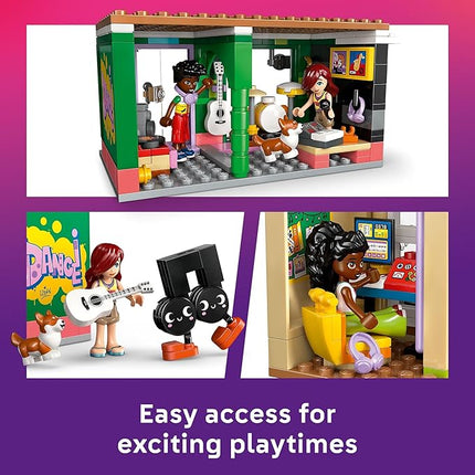 LEGO Friends Music Store & Apartment Building Set - Interactive Storytelling Playset for Girls & Boys, Ages 7+ - Includes Marimba The Corgi Toy - Gift Idea for Birthdays and Music Lovers - 42653