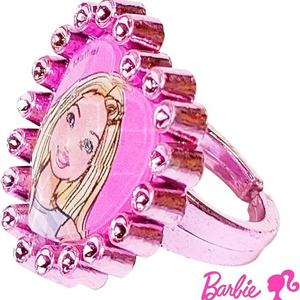 LUV HER Barbie Accessories for Girls 6 Piece Toy Jewelry Box Set with 2 Rings, 2 Bead Bracelets, and Snap Hair Clips Ages 3+
