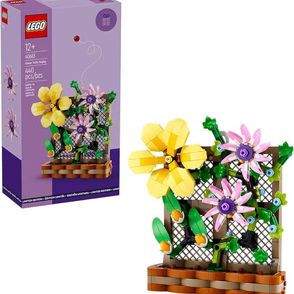 LEGO Flower Trellis Display 40683 - Spring Floral Home Decor Set with Vibrant Blooms and Trellis Detailing for Kids and Adults (440 pcs)