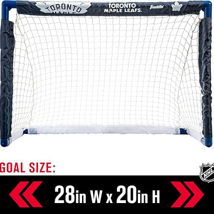 Franklin Sports NHL Mini Hockey Set - Kids Indoor Knee Hockey Goal, Ball, + 2 Stick Combo - Youth Team Indoor Toy Set - Official - Ages 3+