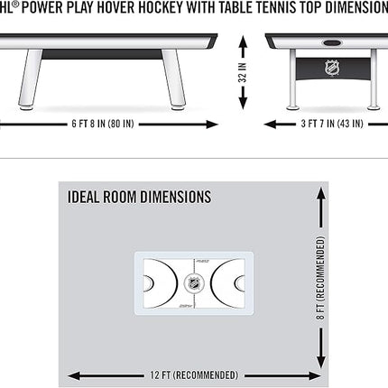 EastPoint Multi-Game Tables, Play 2-in-1 Air Hockey Table with Table Tennis Top - Perfect for Family Game Room, Adult rec Room, basements, Man cave, or Garage