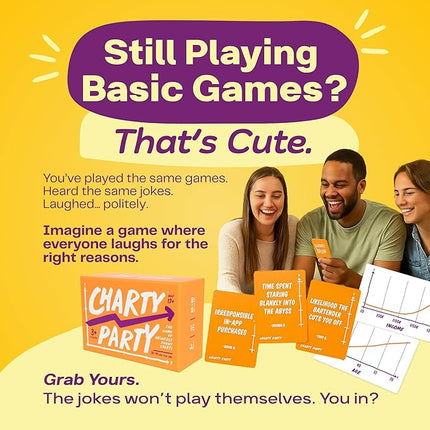 Charty Party – Funny Adult Party Game with Absurd Charts for Ages 17+, Perfect for Clever Friends and Game Nights, Try to Guess What’s The Chart About