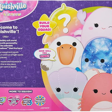 Squishville by Original Squishmallows Beach Day Squad Plush - Six 2-Inch Squishmallows Plush Including Mauricio, Deniz, Cosmina, Shauna, Chester, and a Surprise Squishmallow