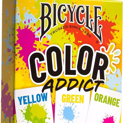 Bicycle Color Addict Matching Family Card Game, Up to 6 Players (Ages 7 and Up), Yellow