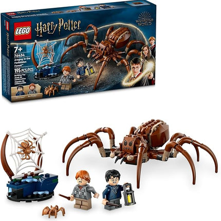 LEGO Harry Potter Aragog in The Forbidden Forest, Spider Toy Playset for Kids, Harry Potter Collectible with Magical Creature and 2 Minifigures, Harry Potter Toy for 7 Year Old Boys and Girls, 76434