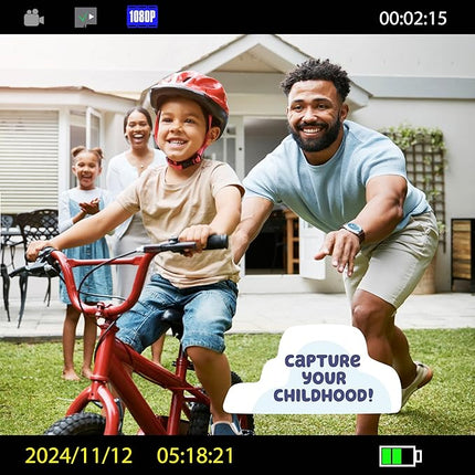 ekids Bluey Kids Camera with SD Card, Digital Camera for Kids with Video Recording, Built-in Digital Stickers, Bluey Toys Make Great Stocking Stuffers for Kids