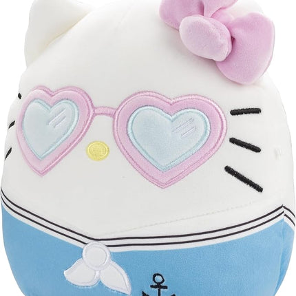 Squishmallows Original 8-Inch Hello Kitty Sailor - Official Jazwares Sanrio Plush - Collectible Soft Squishy Summer Stuffed Animal Toy - Add to Your Squad - Gift for Kids, Girls & Boys