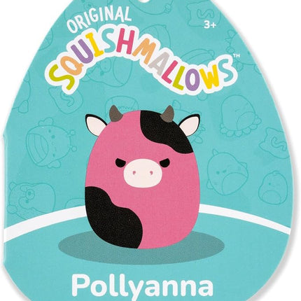 Squishmallows Original 8in Pollyanna The Black and Pink Cow – Official Jazwares Plush (Little)