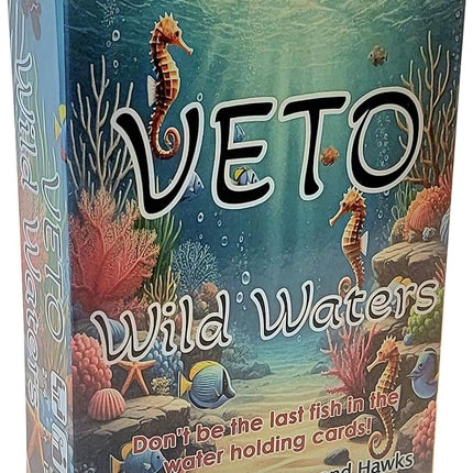 Snakes and Hawks Veto Wild Waters Card Game, Underwater Adventure Strategy Game, Family Card Game, 2-4 Players