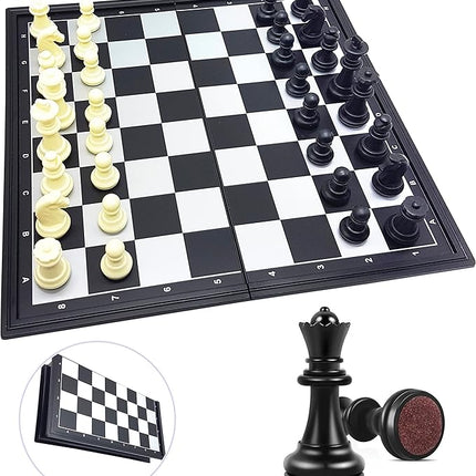 Lexibook Chessman® Classic, Magnetic and Foldable Chess Game, 32 Pieces, Family Board Game, Black/Grey, CGM320
