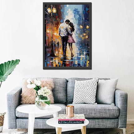 Graffitic Lively Street Scene Jigsaw Puzzles 1000 Pieces for Adults, Families (Boy and Girl,Couple) Pieces Fit Together Perfectly 19.7''x27.6''inch Abstract Frameable Magic Puzzle Art（Colorful）