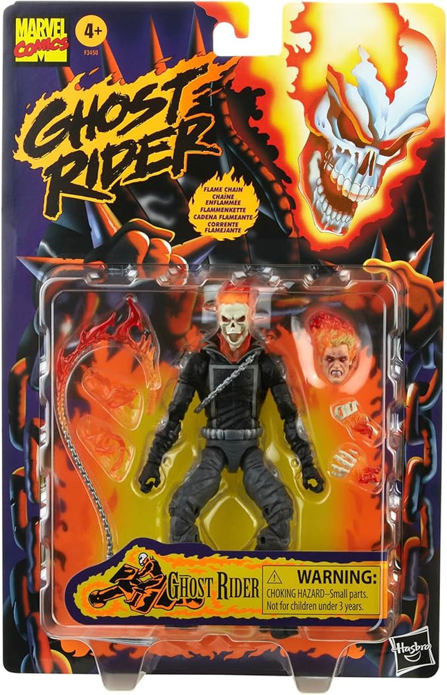 Marvel Legends Series Comics Ghost Rider 6-inch Action Figure Toy, 6 Accessories