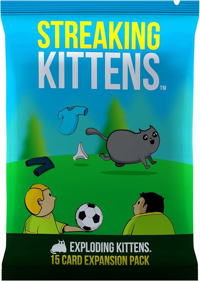 Streaking Kittens Expansion Set - A Russian Roulette Card Game for Adults, Teens & Kids, Easy Family-Friendly Party Games - 15 Card Add-on