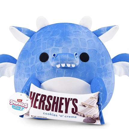 Snackles Series 2 14-inch by ZURU Cuddly Squishy Comfort 14-inch Plush with Licensed Snack Brand Accessory (Dragon&Hershey Cookie n Cream)