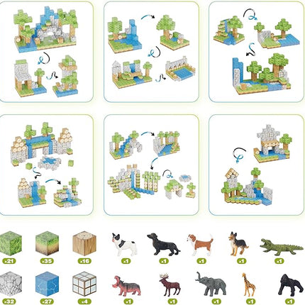 Contixo Magnetic Blocks - 100PCS Magnet Building Tiles Cubes for Kids Ages 3-8, STEM Stacking Learning Toys with Vibrant Colors, Educational Toddler Construction Toys for Creative Play, Birthday Gifts