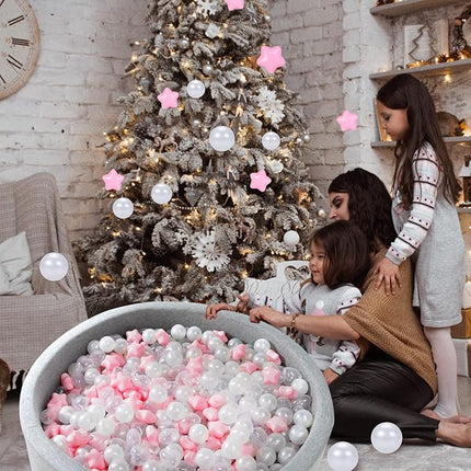 STARBOLO Star Ball Pit Balls for Toddlers -100pcs Phthalate Free BPA Free Non-Toxic Crush Proof Play Balls Play Tent Pool Playhouse Playpen Party Decoration.