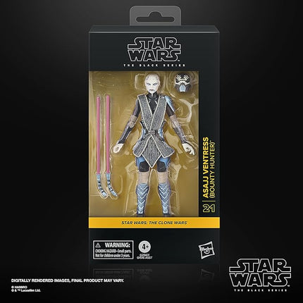 STAR WARS The Black Series Asajj Ventress (Bounty Hunter), The Clone Wars Premium Collectible 6 Inch Action Figure