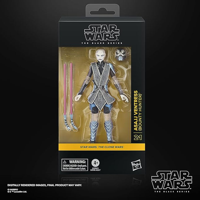 STAR WARS The Black Series Asajj Ventress (Bounty Hunter), The Clone Wars Premium Collectible 6 Inch Action Figure