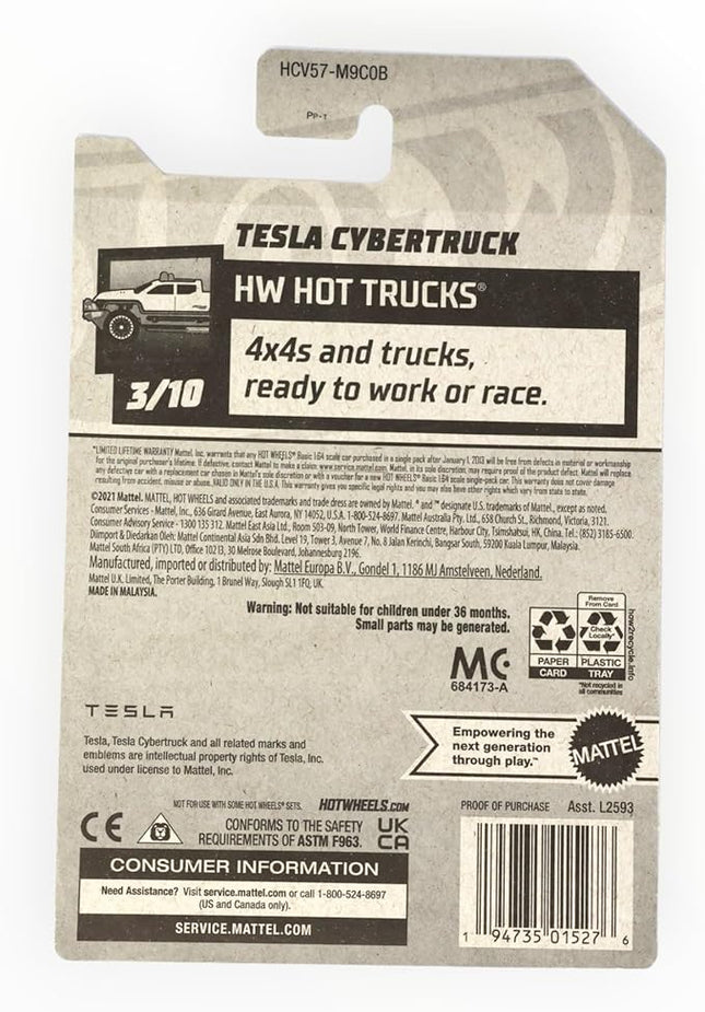 Hot Wheels 2022 HW Hot Trucks Tesla Cybertruck 49/250