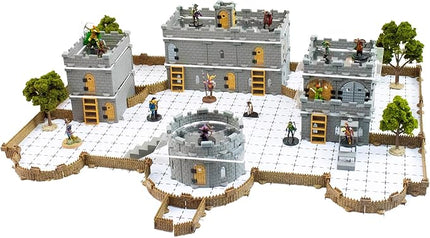 Dirt Cheap Dungeons Affordable Modular TTRPG Terrain Set ∣ Injection-Molded for Superior Durability ∣ Easy Storage & Recycled Material D&D Tiles ∣ Baron Keep Castle Set