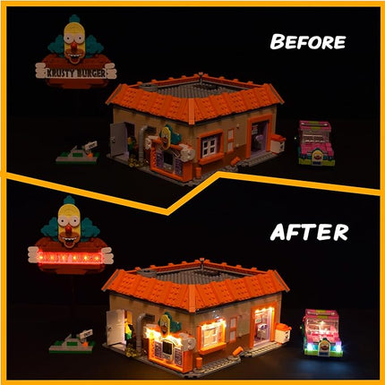 LightGo LED Kit for The Simpsons: Krusty Burger Compatible with Lego 10352 | Lighting Only-Bricks Set Not Included (Classic Version)