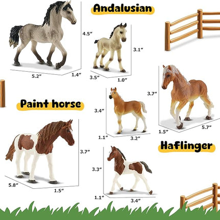 10PCS Horse Figurine Set Realistic Horse Figure Toys for Toddlers Educational Gift for Kids Perfect Party Favors Animal Figure Learnig Toys