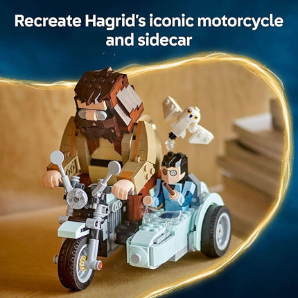LEGO Harry Potter Hagrid & Harry's Motorcycle Ride Building Toy - Kids Motorcycle Toy for Boys and Girls, Harry Potter Fans, Ages 9+ - Gift Idea for Birthdays - 76443
