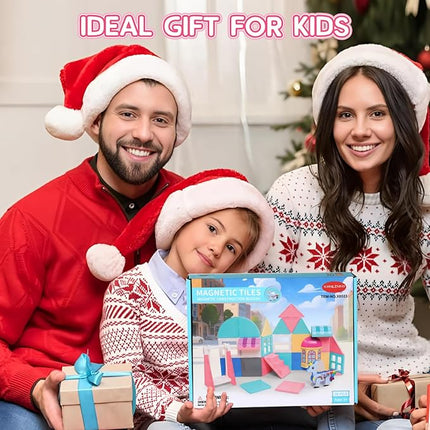 Unicorn Toys for Girls Age 4-6, Unicorn Magnetic Tiles, Movable Magnetic Tiles 3D Educational Toy, Magnetic Building Blocks for Kids, Magnetic Construction Set, Xmas Birthday Gifts for Boys and Girls