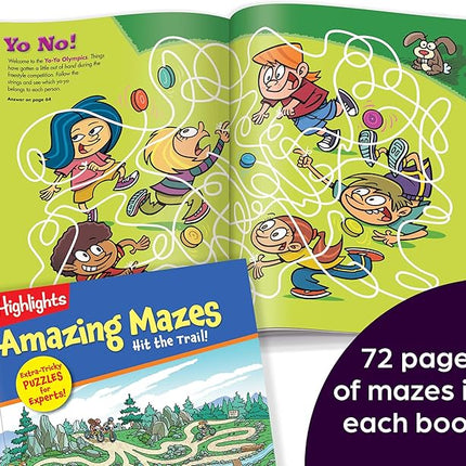 Highlights for Children Amazing Mazes Expert Maze Books for Kids Ages 6 and Up, 144 Pages, 2-Pack of Activity Books for Kids, Screen Free Fun and Challenging Mazes