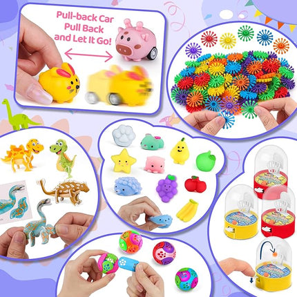 Amy&Benton 350pcs Party Favors for Kids 3-5 4-8 8-12, Goodie Bags Stuffers, Pinata Stuffers Fillers, Treasure Box Toys for Classroom Prizes, Carnival Prizes Birthday Easter Bulk Holiday Supplies