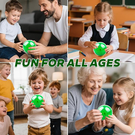 Amaze 3D Memory Sequential Maze Ball Puzzle Toy Gifts for Kids Adults - Challenges Game Lover Tiny Balls Brain Teasers Game (Green)