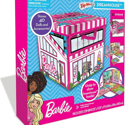 Barbie ZipBin 40 Doll Dream House Toy Box & Playmat