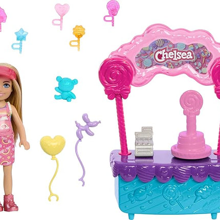 Barbie Chelsea Doll & Lollipop Stand Playset with Accessories, 10-Piece Toy Set from and Stacie to The Rescue Movie