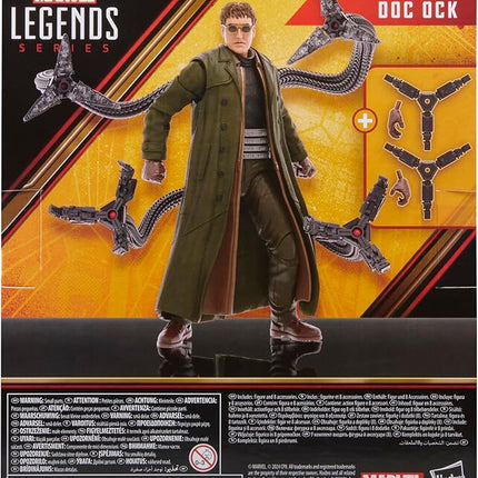 Marvel Legends Series Doc Ock, Spider-Man: No Way Home Collectible, Deluxe 6-Inch Action Figure, 4 Accessories, Ages 4 and Up