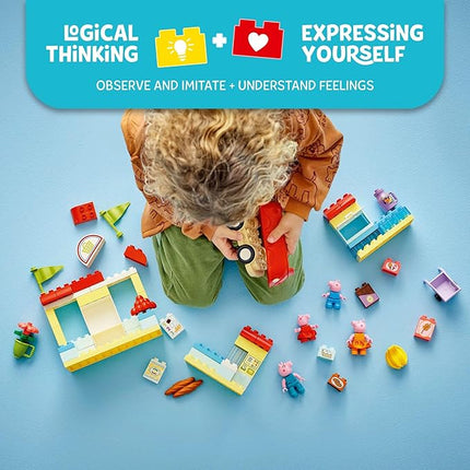 LEGO DUPLO Peppa Pig Supermarket Building Toy - Peppa Pig Toys for Girls & Boys, Ages 2+ Years - Gift for Christmas - Pretend Play Playset for Preschool - Learning & Education - 10434