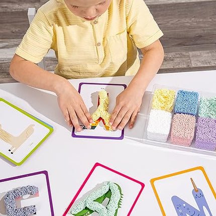 Educational Insights Playfoam Shape & Learn Letter Sounds: Flash Card Set, Preschoolers Learn to Write, Sensory Toys, Ages 3+